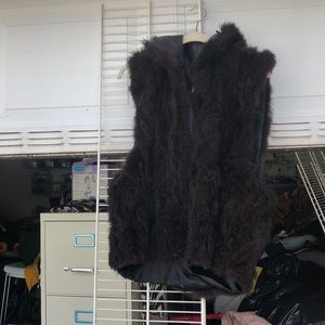 Fur leather vesr